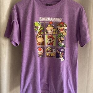 Super Mario Character Purple T-shirt Youth Size YXL Nintendo 2021